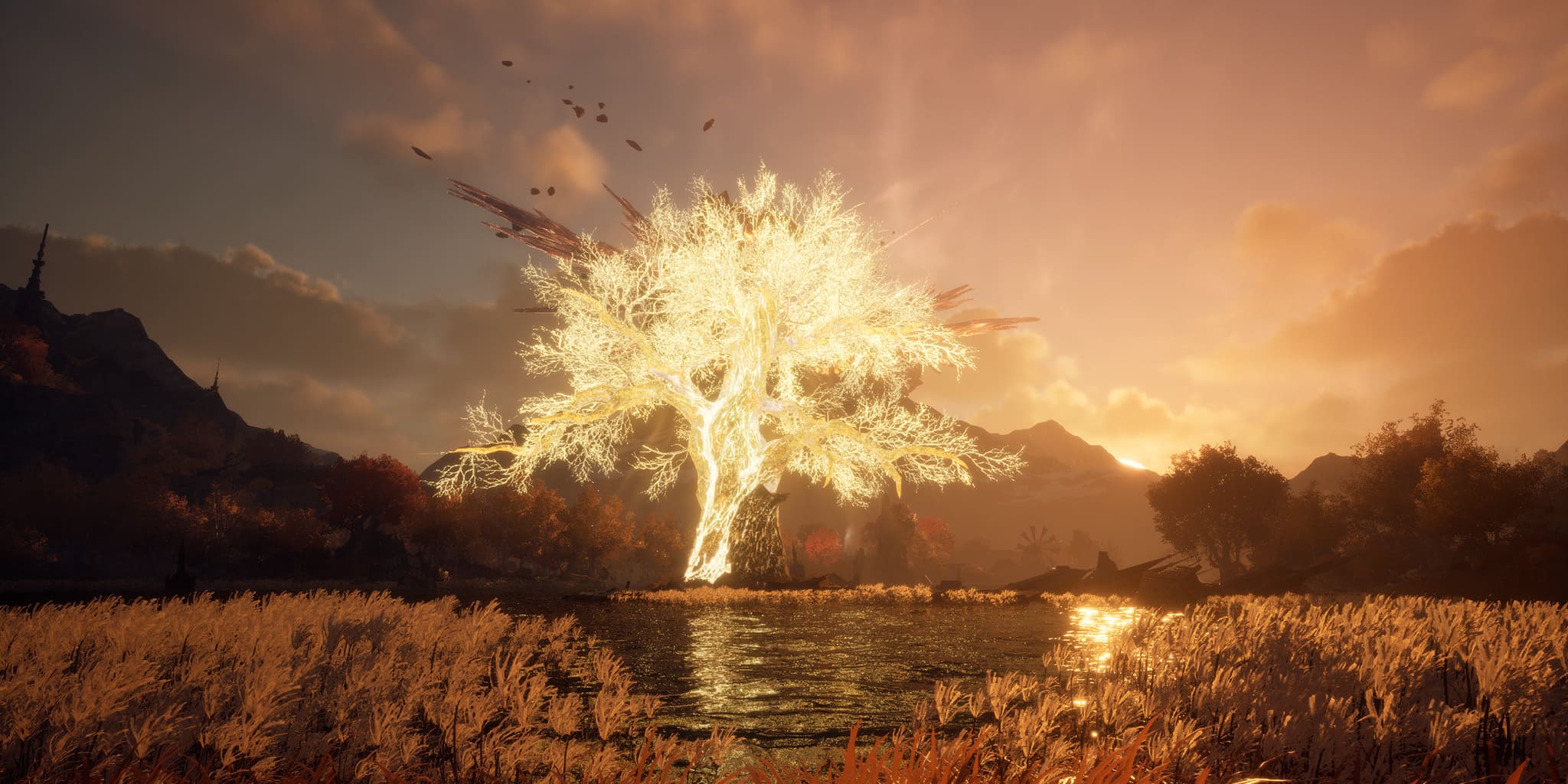 金秋湖 (Golden Autumn Lake) - Lord of Mysteries game Loen geography official location visual