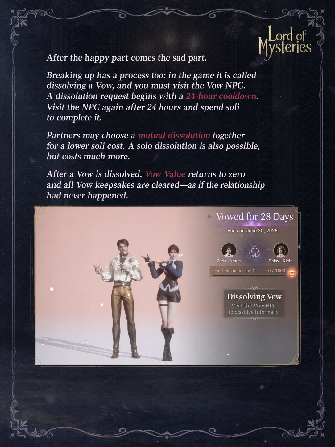 Dissolving a Vow official source image 1