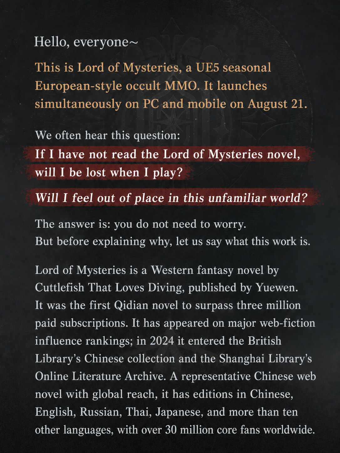 Can You Enjoy Lord of Mysteries Without Reading the Novel? official source image