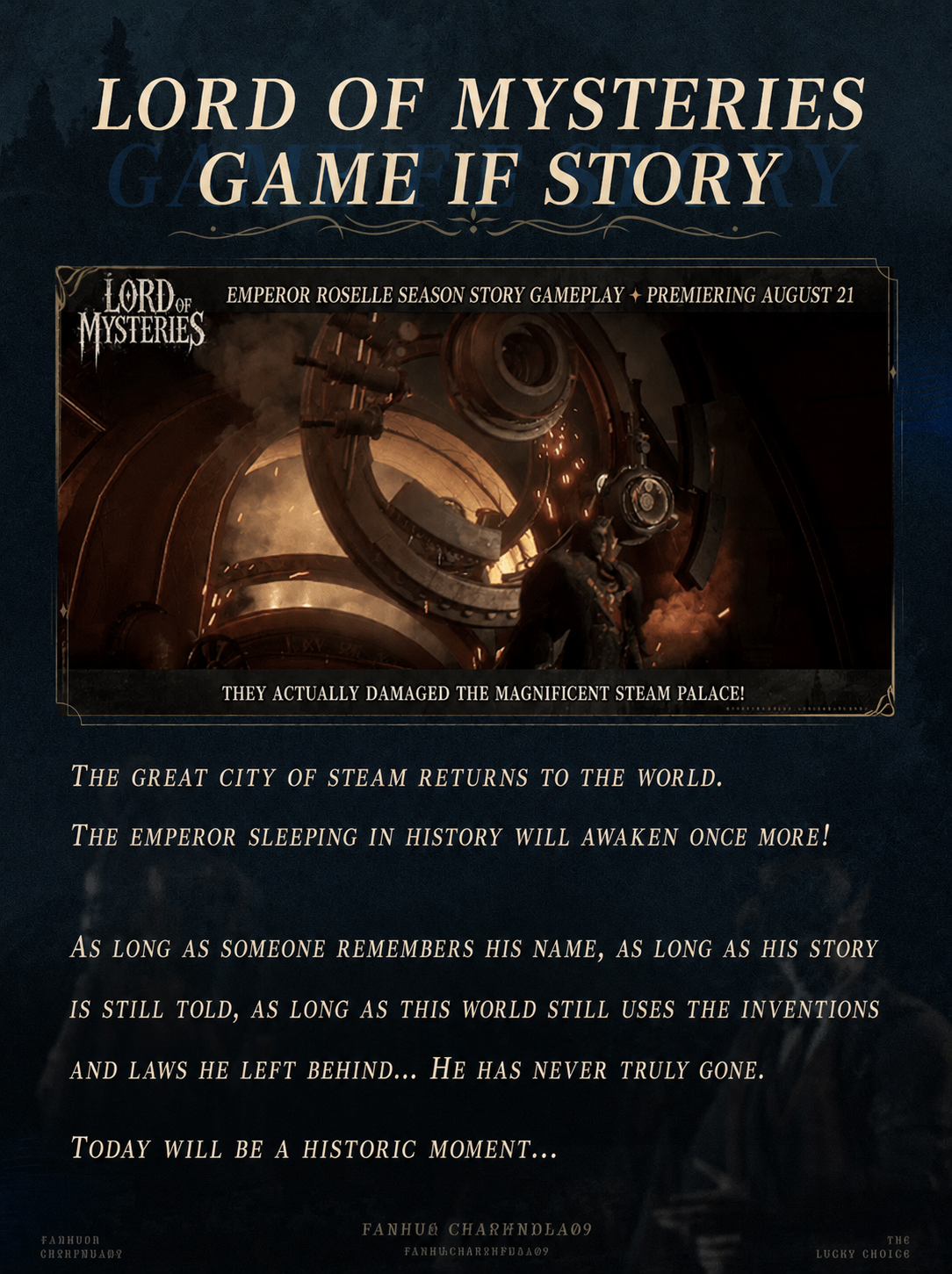 The Game's IF Story official source image